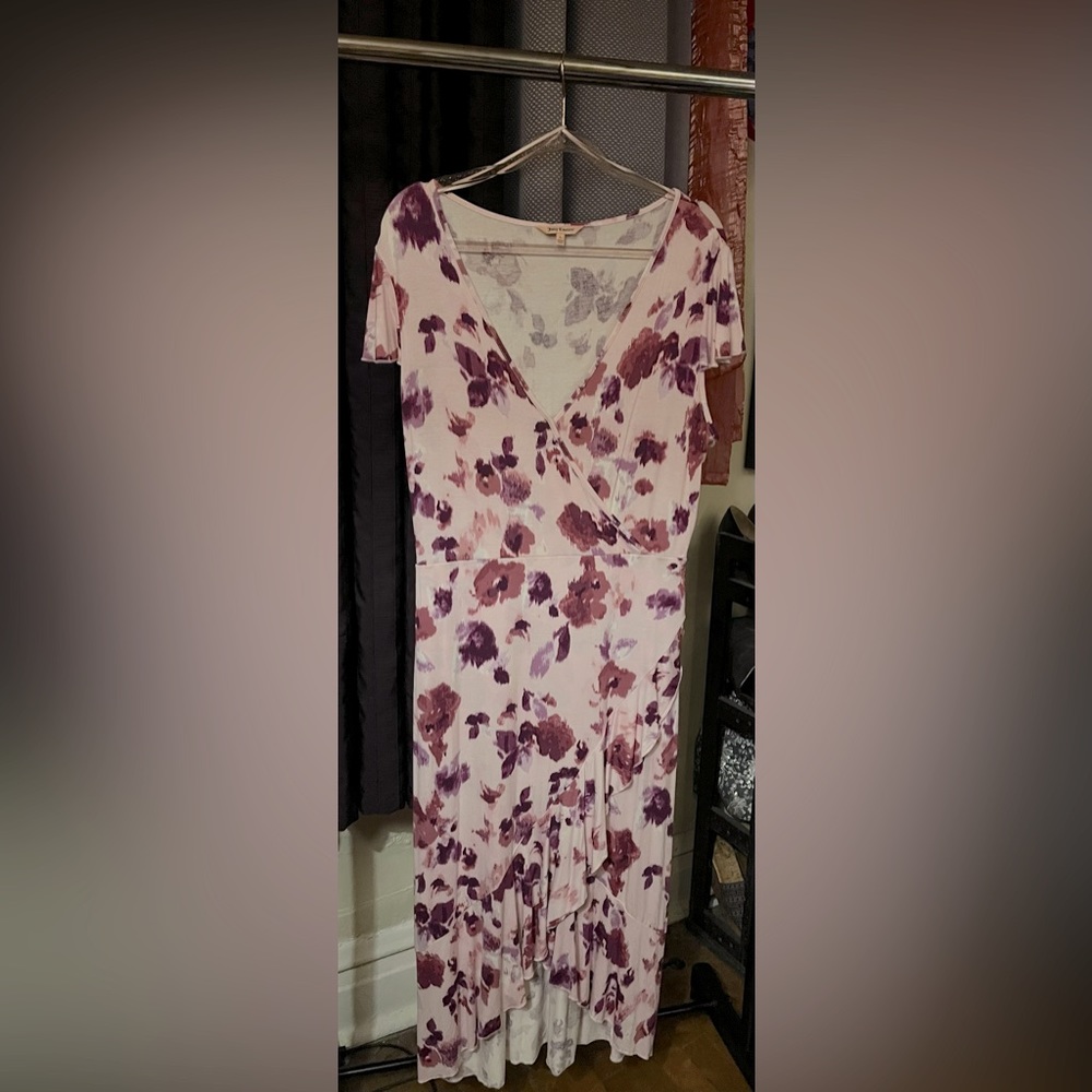 Juicy Couture Pink floral dress . Size L.